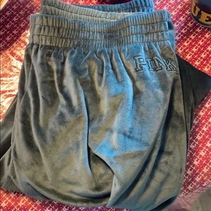 Pink VS Green Velvet Sweatpants